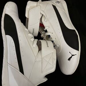 Puma White and Black Sporty High-Tops